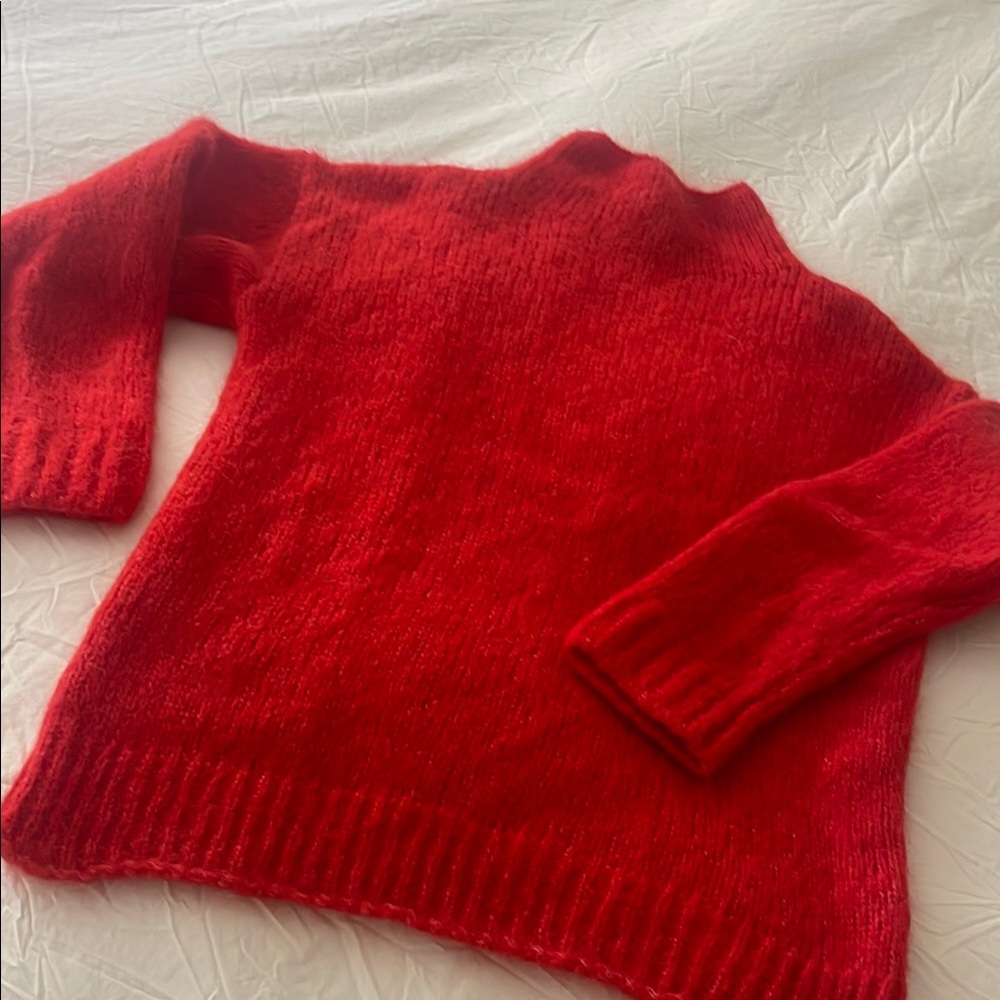 Women's Red Sweater - alpaca + mohair